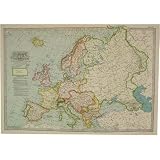 Europe Map Cavallini Gift Wrap Decoupage paper,vintage poster print