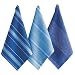 Blueberry Stripe Waffleweave Dishcloths Set of 3