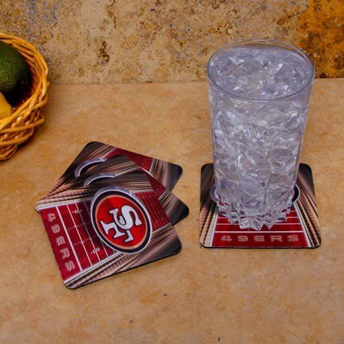 San Francisco 49ers 4-Pack Sublimated Logo Neoprene Coaster Set