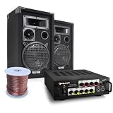DJ PA Set “Bass Punch” 600W Komplett-Set Karaoke