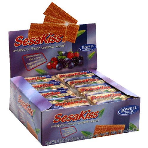 SesaKiss Wildberry Flavored Sesame Seeds, 1.25-Ounce Packages (Pack of 48) by SesaKiss
