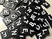 Black Wood Scrabble Tiles Set 100 Tiles ~ Game Replacement, Scrapbooking, Crafts, Messages, Etc.
