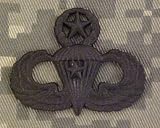 Parachutist Master 1 Combat Star - Metal Insignia -Black Full Size