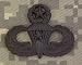 Parachutist Master 1 Combat Star - Metal Insignia -Black Full Size