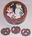 Scott's Cakes 1 lb. Dark Chocolate Covered Pretzel with Christmas Jimmies & Chocolate Chips in a Season Greetings Tin Reviews