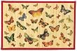 Laser Printed Split Bamboo Butterflies Placemat 18" x 12" Set / 6