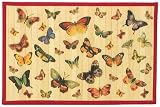 Laser Printed Split Bamboo Butterflies Placemat 18" x 12" Set / 6