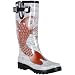 Chooka Women's Koi Tattoo Rainboot,Light Blue,9 M