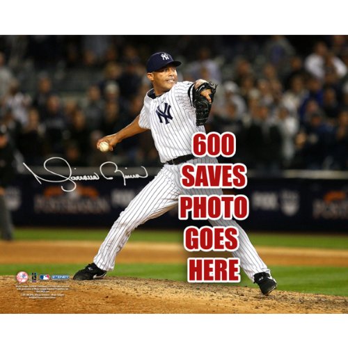 Steiner Sports New York Yankees Mariano Rivera 600th Save 16x20 Autographed Photo with 600 Saves and Date Inscription