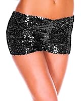 HEROSKY Womens Glitter Shorts Sequin Sexy Shinning Dance Jazz Sparkle Shorts
