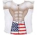 Stars & Stripes Guy Board Shorts Cover-Up T-Shirt Size M/L