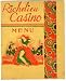 Richeleau Casino Menu San Francisco California 1930s