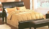 Dark Brown Faux Leather Queen Size Bed Headboard