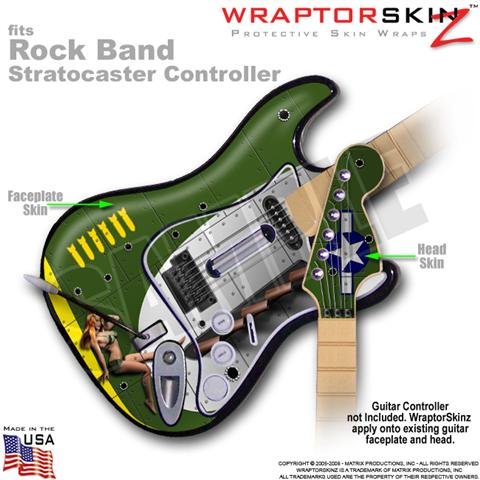 WWII Bomber War Plane WraptorSkinz Skin fits Rock Band Stratocaster Guitar for Nintendo Wii, XBOX 360, PS2 & PS3 (GUITAR NOT INCLUDED)