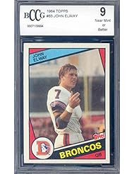 Collectibles: 1984 topps #63 JOHN ELWAY rc rookie card BGS BCCG 9 Graded Card - topps