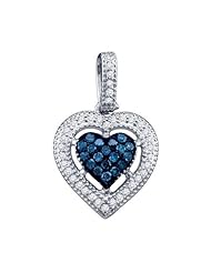 0.21CT BLUE DIAMOND HEART PENDANT