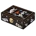 Handmade Mother Of Pearl & Black Lacquer Jewelry Box With Mirror - Chinese Dragon & Phoenix Design