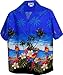 Womens Parrots Beach Border Hawaiian Shirt