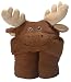 Brown Moose Pickles Nummy Animals 100-Percent Cotton Hooded Towel, 27X54"