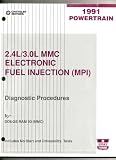 1991 Dodge Ram 50 2.4L/3.0L MMC Electronic Fuel Injection (MPI) Diagnostic Procedures Manual (1991 Powertrain)