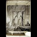 Izola Designer Shower Curtains Classic American Icon Brooklyn Bridge