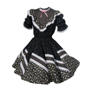 Lolita Princess Flower Garden Black & White Harajuku Swing Dress