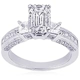 51nUmM7eXHL. SL160  2 Ct Emerald Cut Diamond 3 Stone Engagement Ring IF GIA