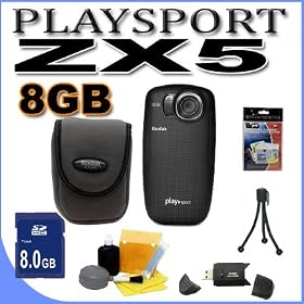 Kodak Zi8 Pocket Video Camera (Black) 16GB Battery/Charger BigVALUEInc Accessory Saver Bundle