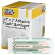 First Aid Only 3/4" X 3" Plastic Bandage, 100-Count Boxes (Pack of 6) First Aid Only 3/4" X 3" Plastic Bandage, 100-Count Boxes (Pack of 6)
