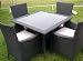 Kitchen & Housewares : St.Thomas All weather Rattan / wicker square table garden patio or conservatory furniture set Brown