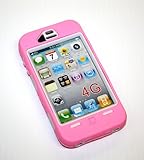 Pink/White Iphone 4 Case...Comparable to Otterbox Defender Case