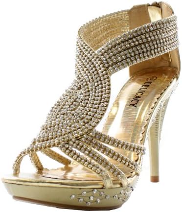 Delicacy 07 Womens Rhinestone Event Dress Sandals Silver