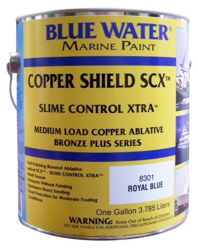 Blue Water Marine Paint Copper Shield Scx, Royal Blue, Gallon