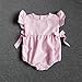 Baby Boys Girls Sunsuit Ruffled Rompers Striped Clothing Jumpsuit Rompers (Age:3-9M, hot pink)