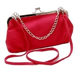 Flying Daisies Cherry Red Frame Purse