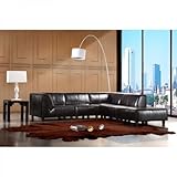 IMAGE OF Domino 5 Piece Sectional Sofa (Dark Brown) (See Description)