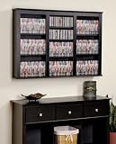 Triple Floating Wall CD DVD Media Storage (Black) (34" x 48" x 8.25")