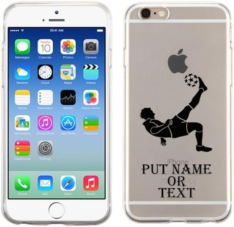 Iphone 6 Soccer Custom Glossy Transparent Clear Candy Skin Cover (Clear)
