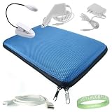 Amazon Kindle 2 Blue Snug Fit Hardshell Carrying Case + White Rapid Kindle 2 Car Charger + White Kindle 2 Wall Charger + White Kindle 2 Data Cable + White Double Bright Ebook Reader 2 LED Light + Vangoddy TM, Live*Laugh*Love wrist band!!!