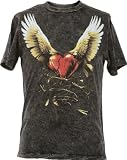 Extreme Pain Free To Heal Black Acid Wash T-Shirt (Size=XL)