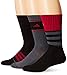 adidas Men's Cushioned Assorted Color 3-Pack Crew Socks, Black/Onix/Power Red, Large