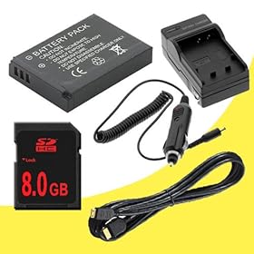 Leica V-LUX 40, V-LUX 30, V-LUX 20 Digital Cameras BP-DC7 Lithium Ion Replacement Battery + External Rapid Charger + 8GB SDHC Class 10 Memory Card + Mini HDMI Cable DavisMAX DC7 Battery Bundle
