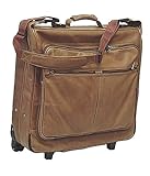IMAGE OF Rolling Leather Garment Bag