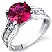 Solitaire Style 2.50 carats Ruby Ring in Sterling Silver Available in Sizes 5 thru 9