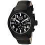 Invicta Men's 6441 Force Collection Chronograph Black Ion-Plated Black Leather Watch