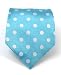 100% Silk Woven Pool Blue Polka Dot Tie