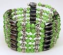 Modische Magnetkette - Magnetarmband mit H&auml;matitsteinen
