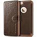 iPhone 6 Plus Case, Verus [Layered Dandy][Coffee Brown] - [Premium Leather Wallet][Slim Fit] For Apple iPhone 6 Plus 5.5