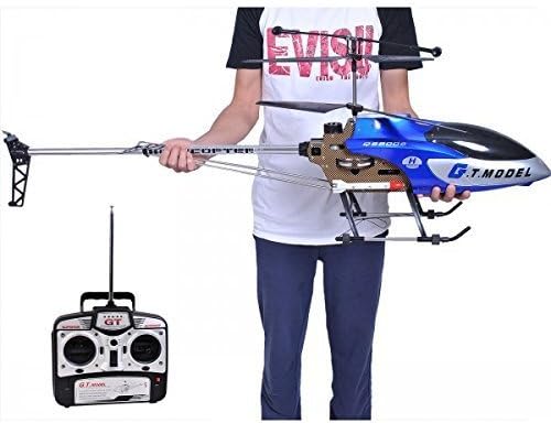 (Ship from USA) 53 Inch Extra Large GT QS8006 2 Speed 3.5 Ch RC Helicopter Builtin GYRO Blue by ROSOLO INC