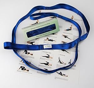 ProSatisfy Stretching Strap + Stretching Booklet - Strong Resistance Bands for Exercise, Stretching, Pilates, Crossfit, Yoga & More! - Increases Flexibility, Speeds Up Recovery & Reduces Injuries